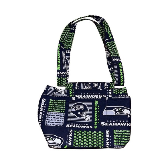 Seattle Seahawks NFL Tote Bag women's Shoulder Handbag Multi-Color football fan - Picture 1 of 8